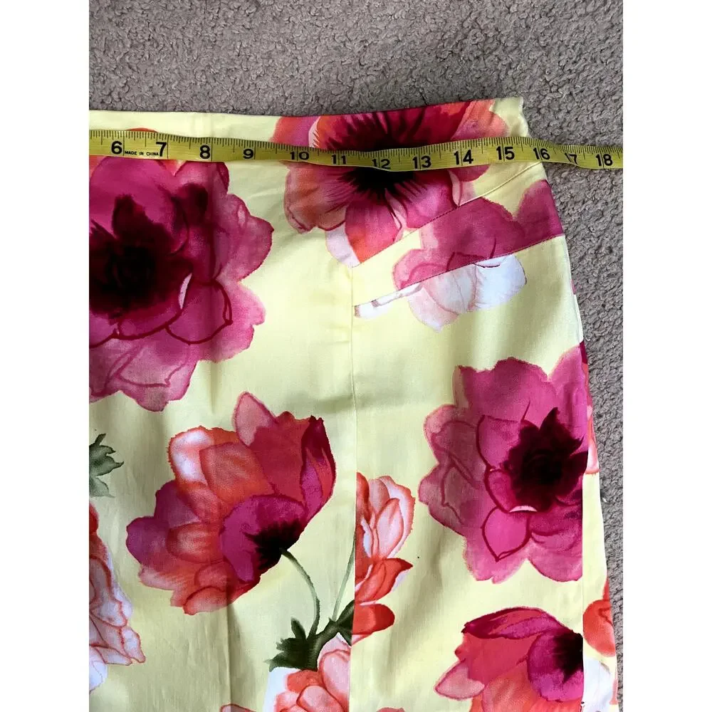 Yellow Floral Bob Mackie Vintage Skirt 10